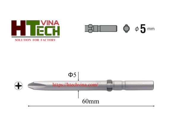 mũi vặn vít D76+2x5x60