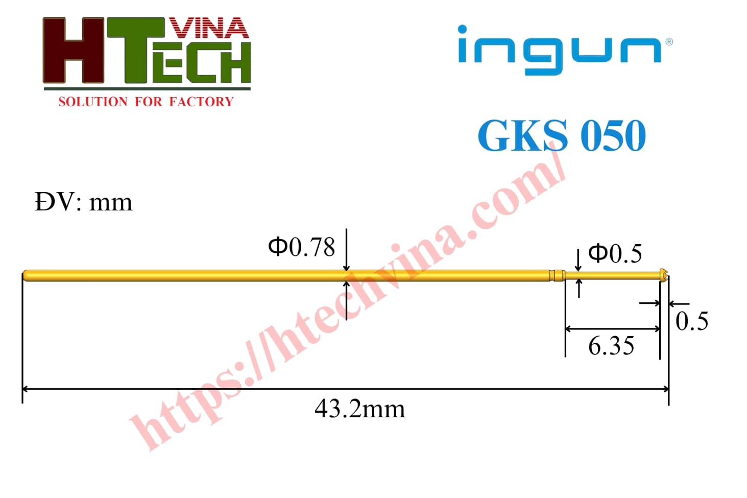 Đầu dò thử nghiệm ICT Ingun 050