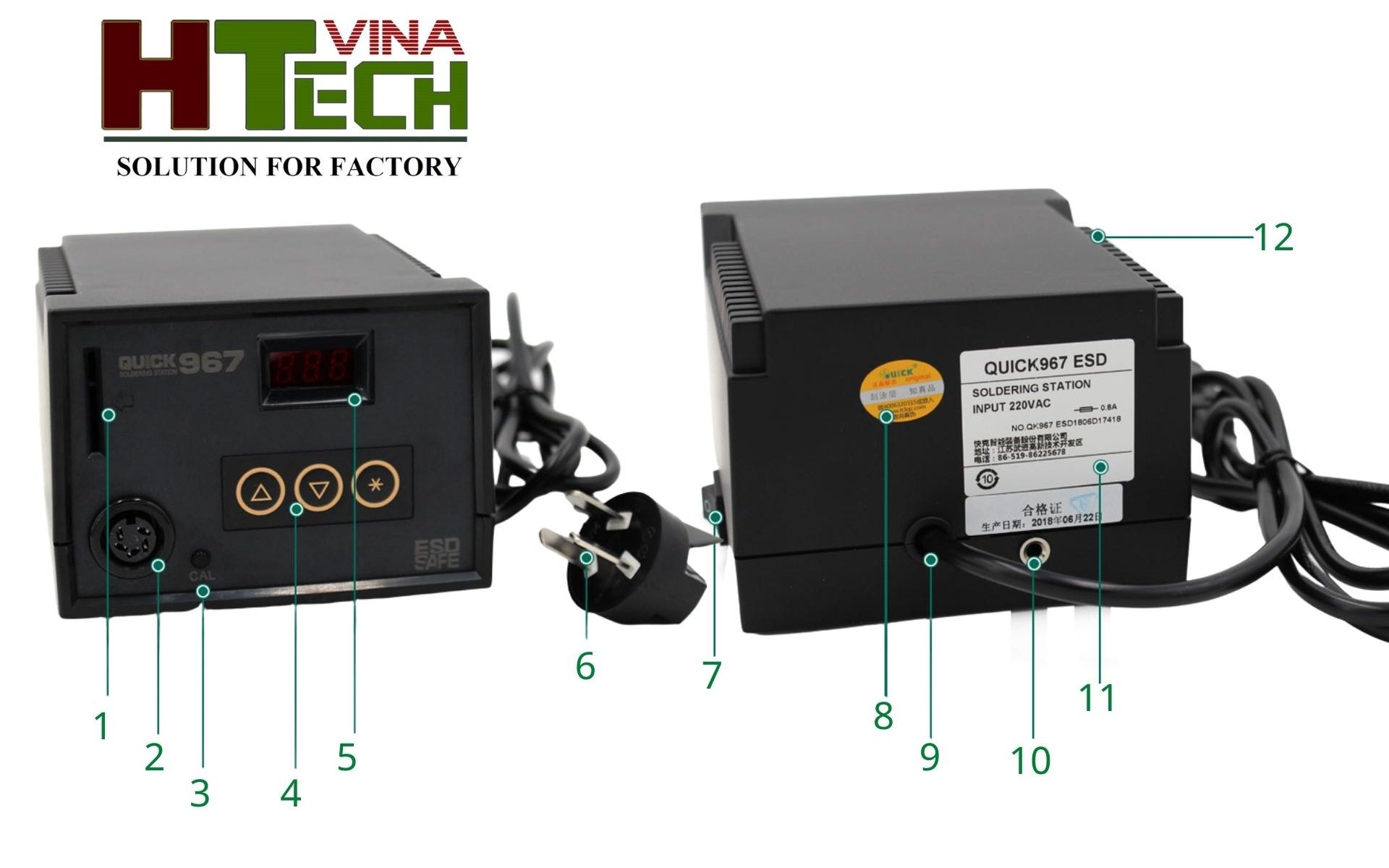 Máy hàn QUICK 967-60W chính hãng, giá rẻ nhất, hàng sẵn kho