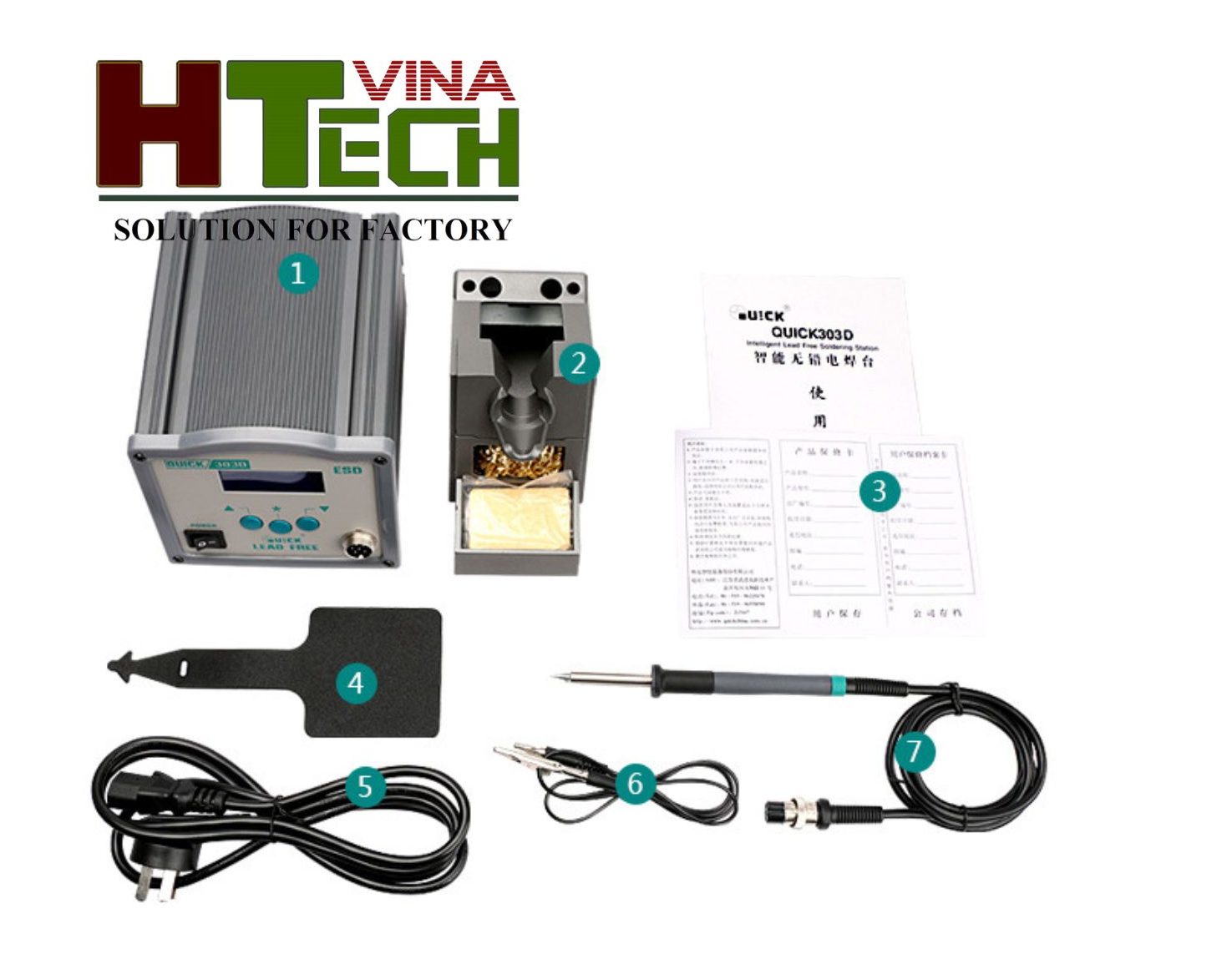 Máy hàn QUICK 303D -120W chính hãng, giá rẻ nhất, hàng sẵn kho.