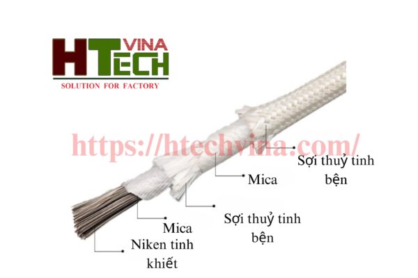 cấu tạo dây điện chịu nhiệt 1000°C 4mm²