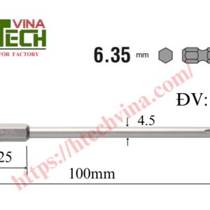 Mũi vặn vít Vessel B35+2x4.5x100H