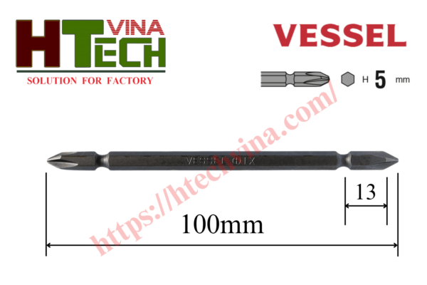 Thông số mũi vặn vít Vessel B36+1x100X