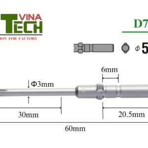 Đầu vặn vít Vessel D76+1x3x60