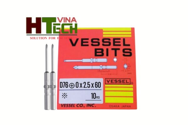 Mũi vặn vít vessel D76+0x2.5x60