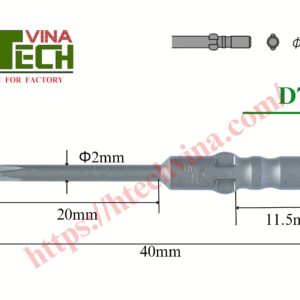 Thông số mũi vặn vít D73+00x2x40