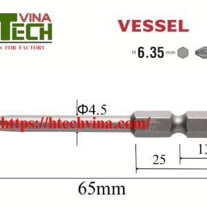 Mũi vặn vít Vessel A16+2x4.5x65H