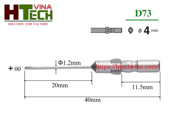 Thông số mũi văn vít D73+00x1.2x20x40