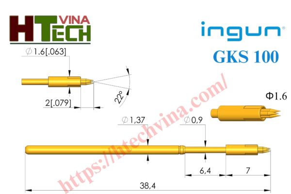 Chân Pin ICT-FCT Ingun GKS-100 293 160 A2000