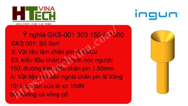 Ký hiệu seri chân pin Ingun GKS-001 303 150 A 1000