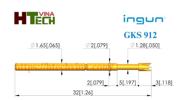 Thông số Chân Pin Ingun GKS-912 214 180 A 1502