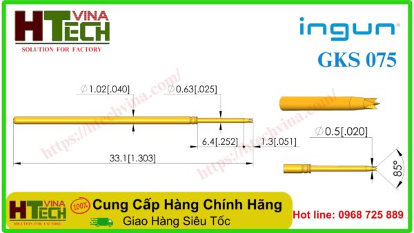 Thông số chân pin GKS-075 214 050 A 2800