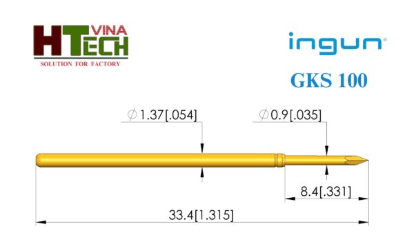 Thông số chân pin GKS-100 291 090 A 2000