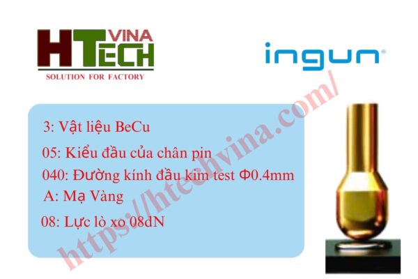 Thông số chân pin Ingun GKS-040 305 040 A 0800