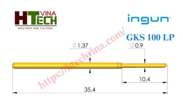 Thông số chân pin Ingun GKS-100 307 090 A 3000 LP