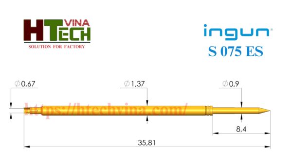 Thông số đầu dò thử nghiệm ingun S-075