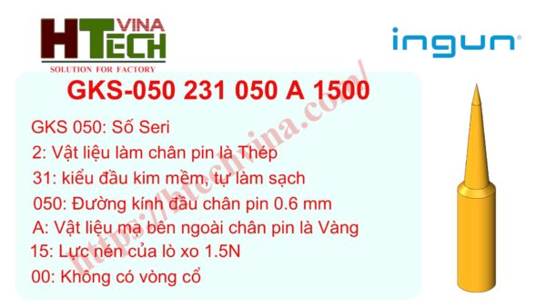 Ý nghĩa seri kim test mạch GKS-050 231 050 A 1500